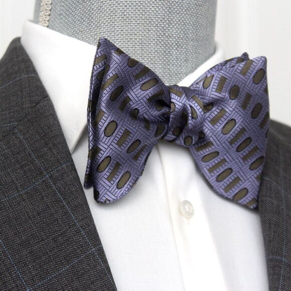 Men's Self tied Big Butterfly Bow tie S524 - Picture 9 of 13